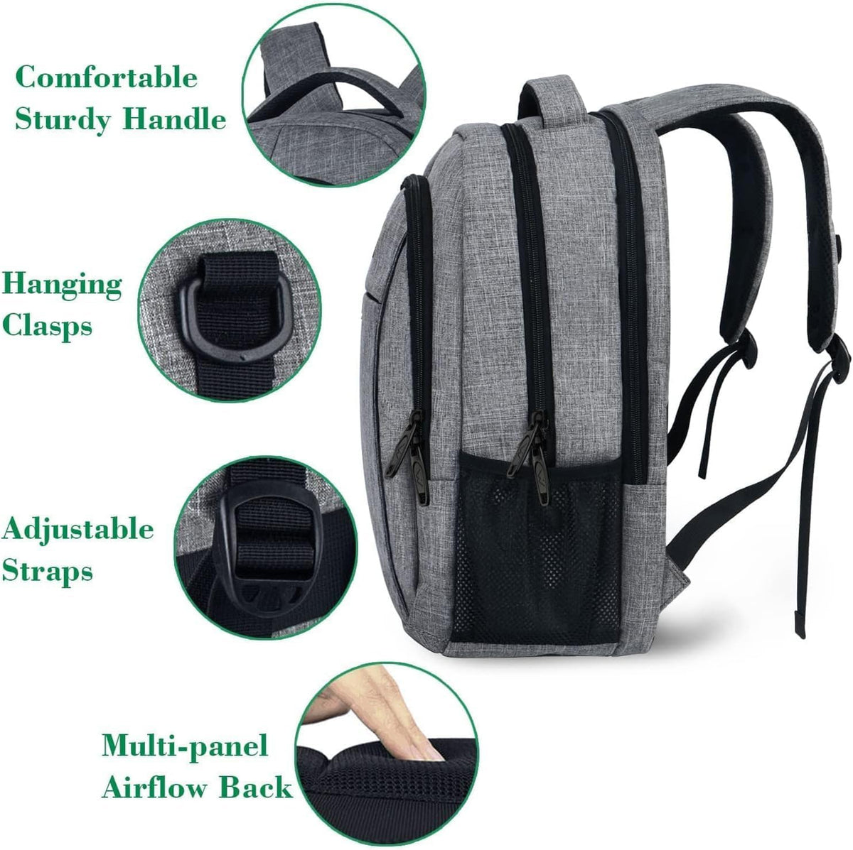 MATEIN Travel Laptop Backpack – Anti-Theft & Luggage Strap