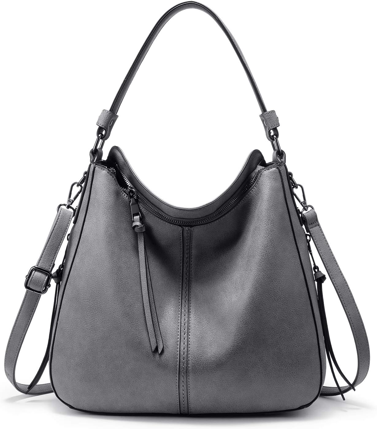 Realer Women's Faux Leather Hobo Crossbody Bag in Large-15.2 Inch