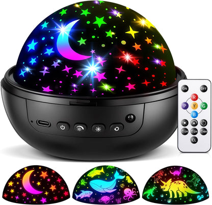 Sensory Toys Baby Toys,93 Lighting Mode Sensory Lights,Dimmable+Timer+Remote Star Projector Baby Lights Projector,360°Rotate Baby Night Light Kids Night Light Projector,Baby Boy Gifts Baby Girl Gifts