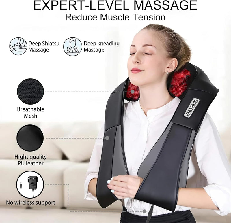 iKristin Shiatsu Neck & Shoulder Massager with Heat