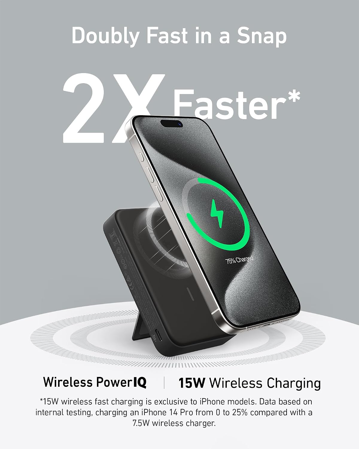 Anker MagGo 10,000mAh Magnetic Power Bank – Qi2 15W with Stand