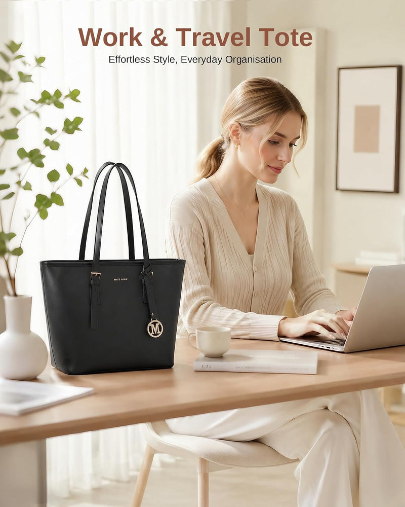 Miss Lulu Women's Waterproof Laptop Tote Bag