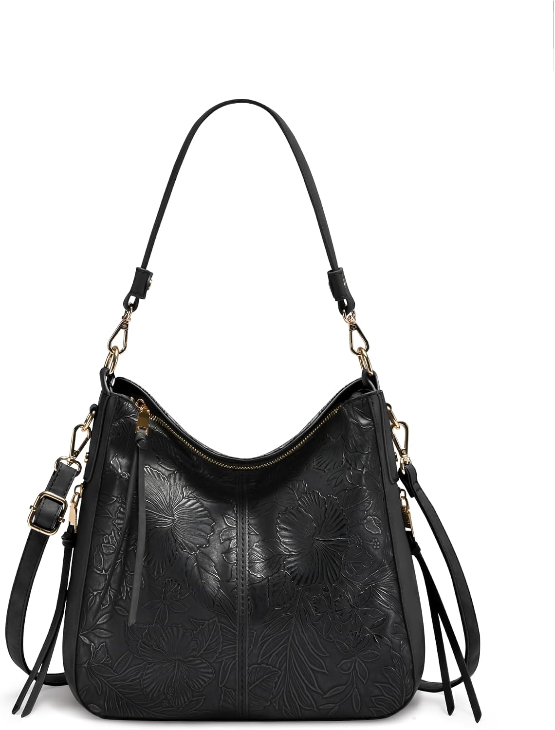 Realer Women's Faux Leather Hobo Crossbody Bag in Large-15.2 Inch