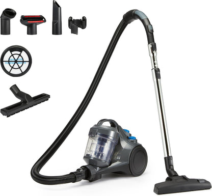 Amazon Basics Cylinder Bagless Vacuum Cleaner for Hardfloor, Carpet & Car, Compact & Lightweight, 700W, 1.5L, Black
