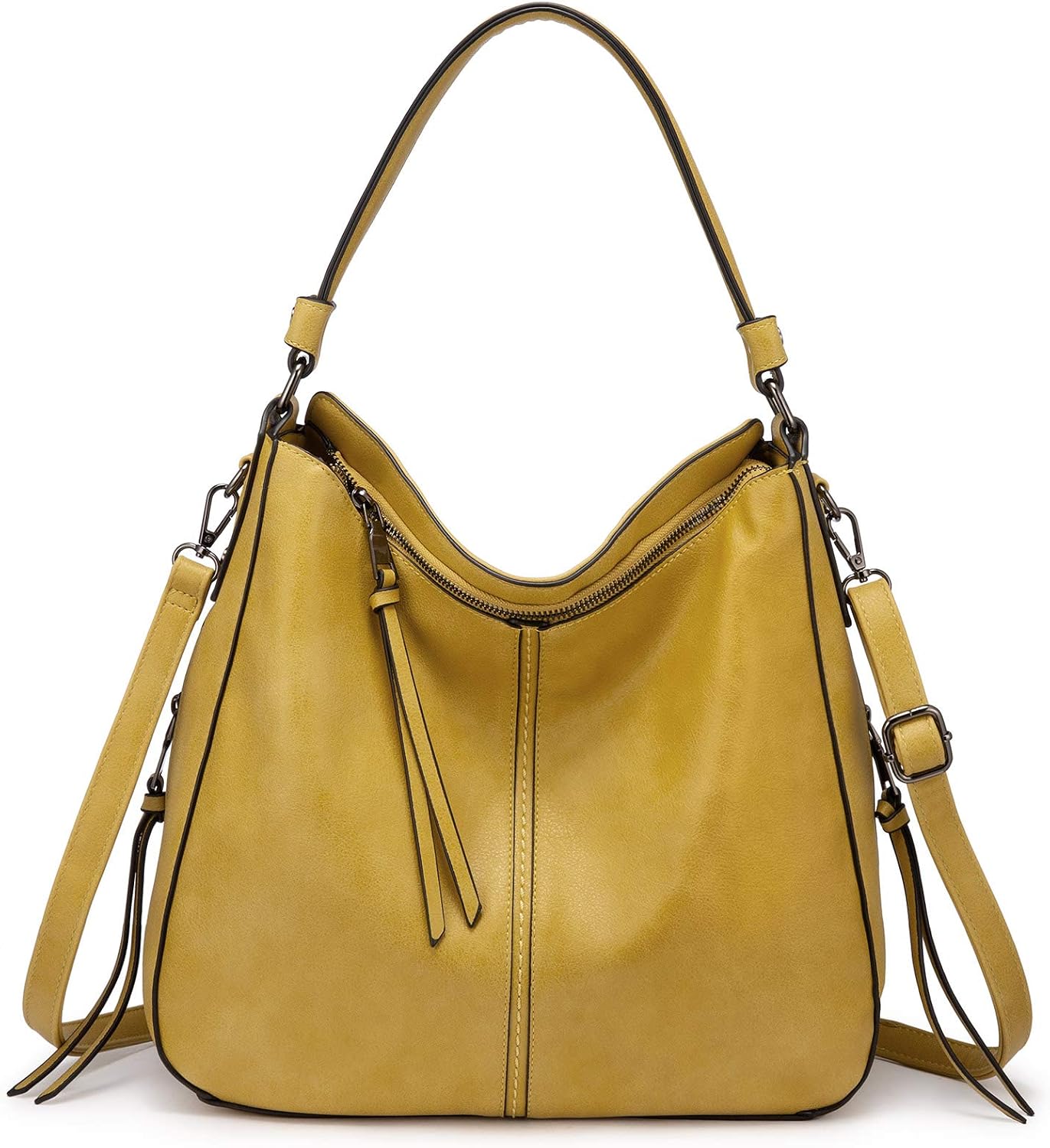 Realer Women's Faux Leather Hobo Crossbody Bag in Large-15.2 Inch