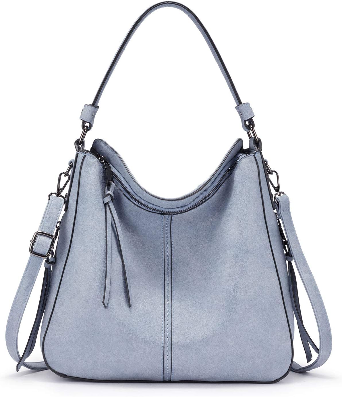 Realer Women's Faux Leather Hobo Crossbody Bag in Medium-12.4 Inch