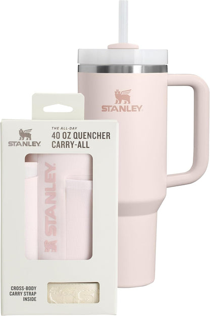 STANLEY 1913 Quencher H2.0 Flowstate Tumbler 1.2L - Cold for 11 Hours - Iced for 48 Hours - Metal Water Bottle with Straw, Handle and Lid - Dishwasher Safe - Travel Mug for Cold Drinks - Azure | Cold For 11 Hours - Iced For 48 Hours - Stainless Steel Tumb
