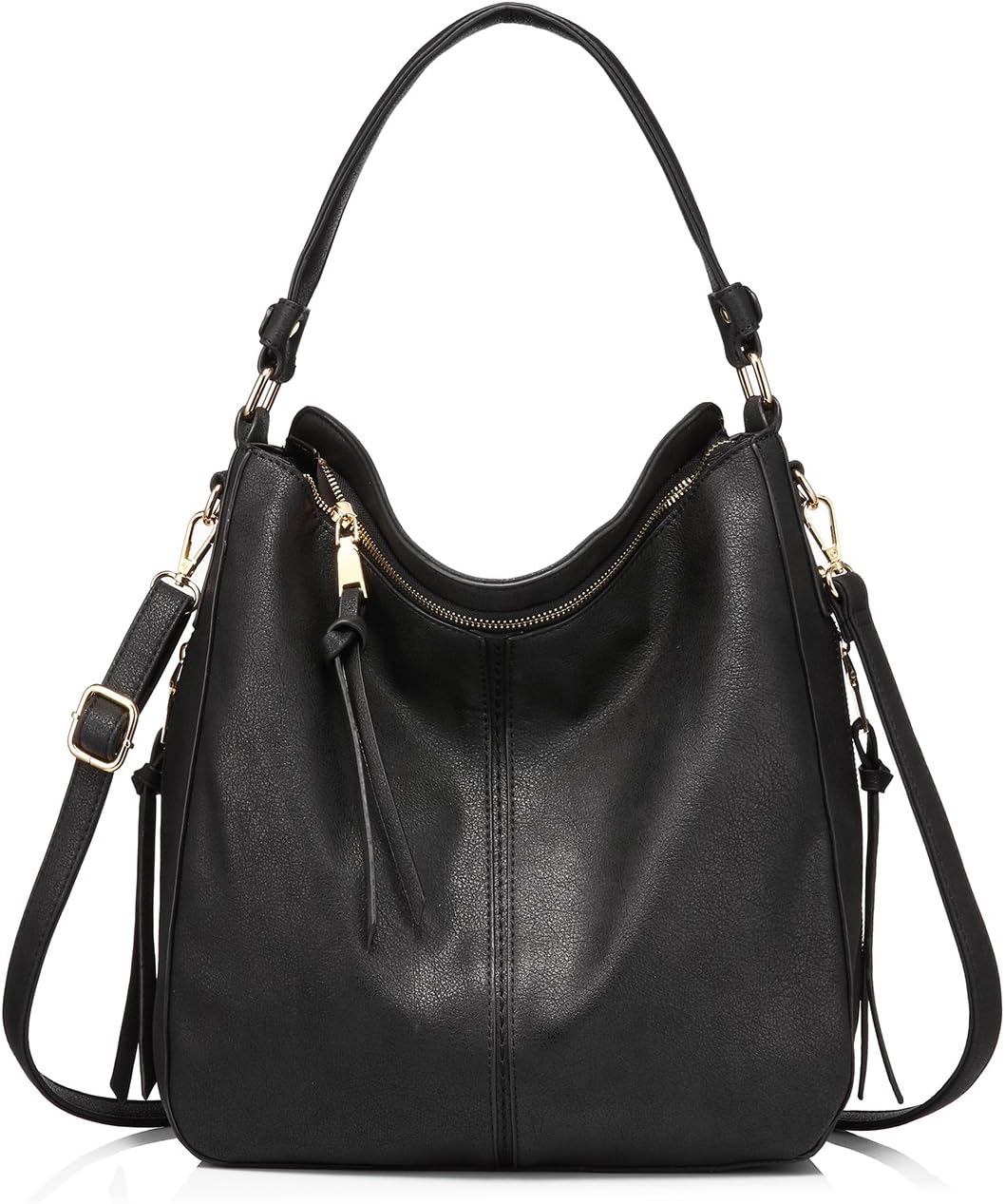 Realer Women's Faux Leather Hobo Crossbody Bag in Large-15.2 Inch