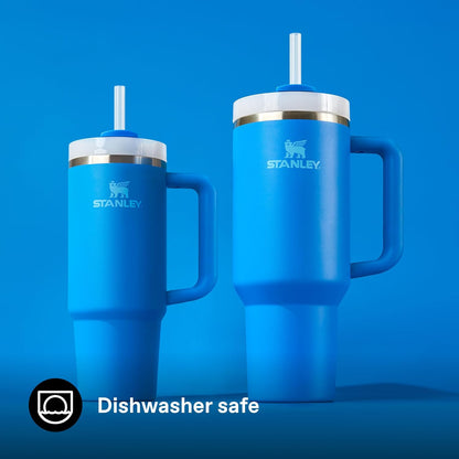 STANLEY 1913 Quencher H2.0 Flowstate Tumbler 1.2L - Cold for 11 Hours - Iced for 48 Hours - Metal Water Bottle with Straw, Handle and Lid - Dishwasher Safe - Travel Mug for Cold Drinks - Azure | Cold For 11 Hours - Iced For 48 Hours - Stainless Steel Tumb