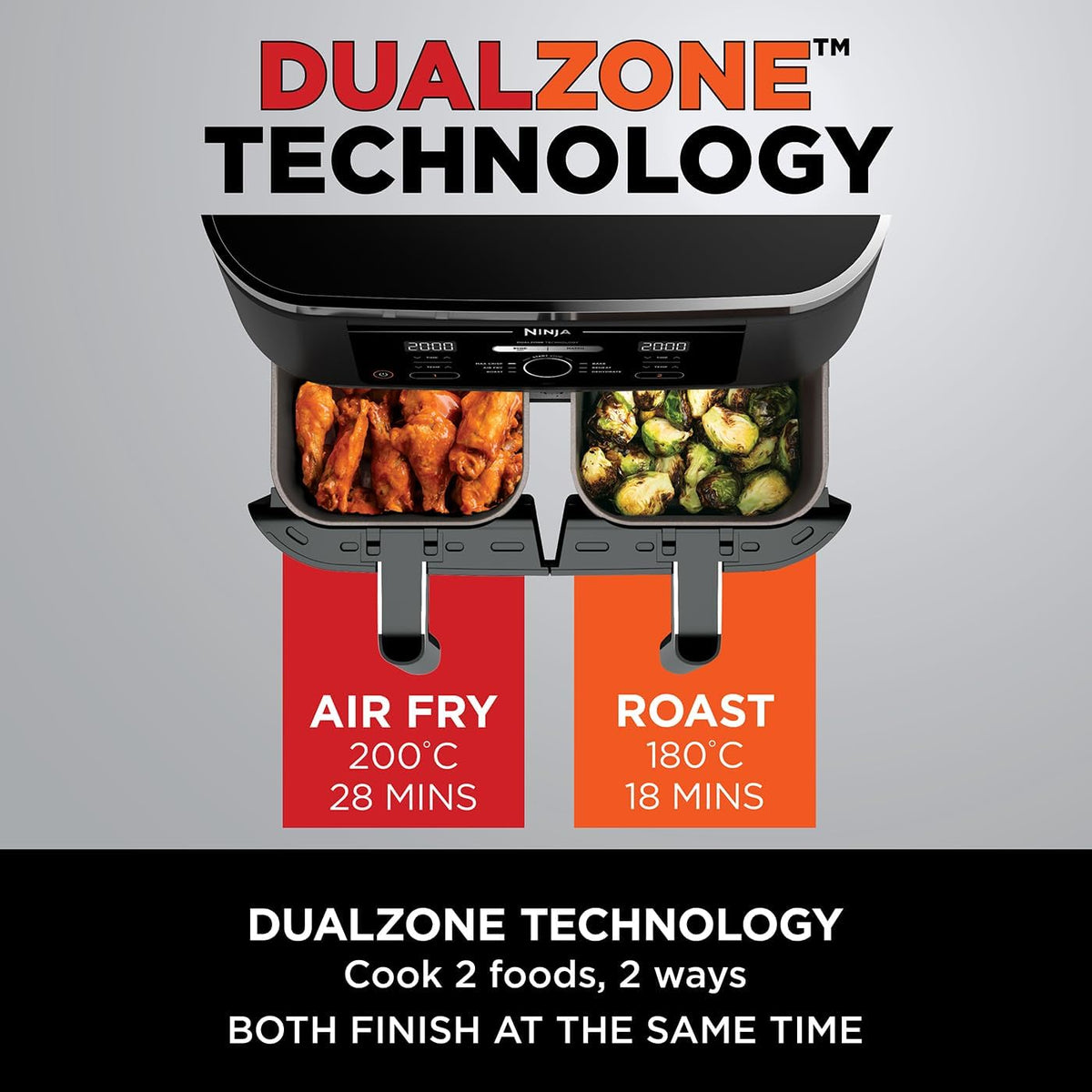Ninja Foodi Dual Zone Air Fryer 7.6L – 6-in-1
