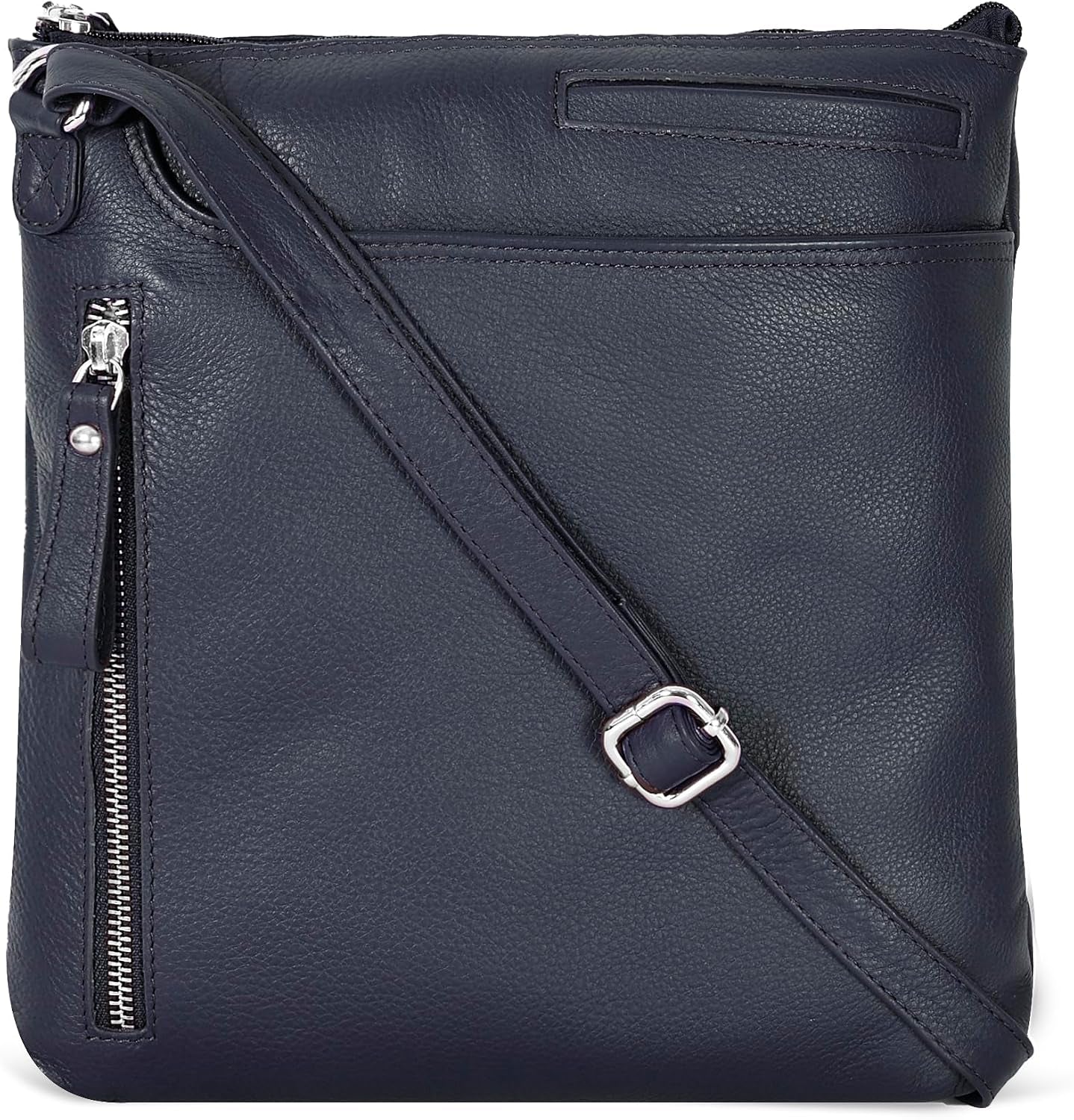 Oak Leathers Women's Genuine Leather Crossbody Bag in Black Washed