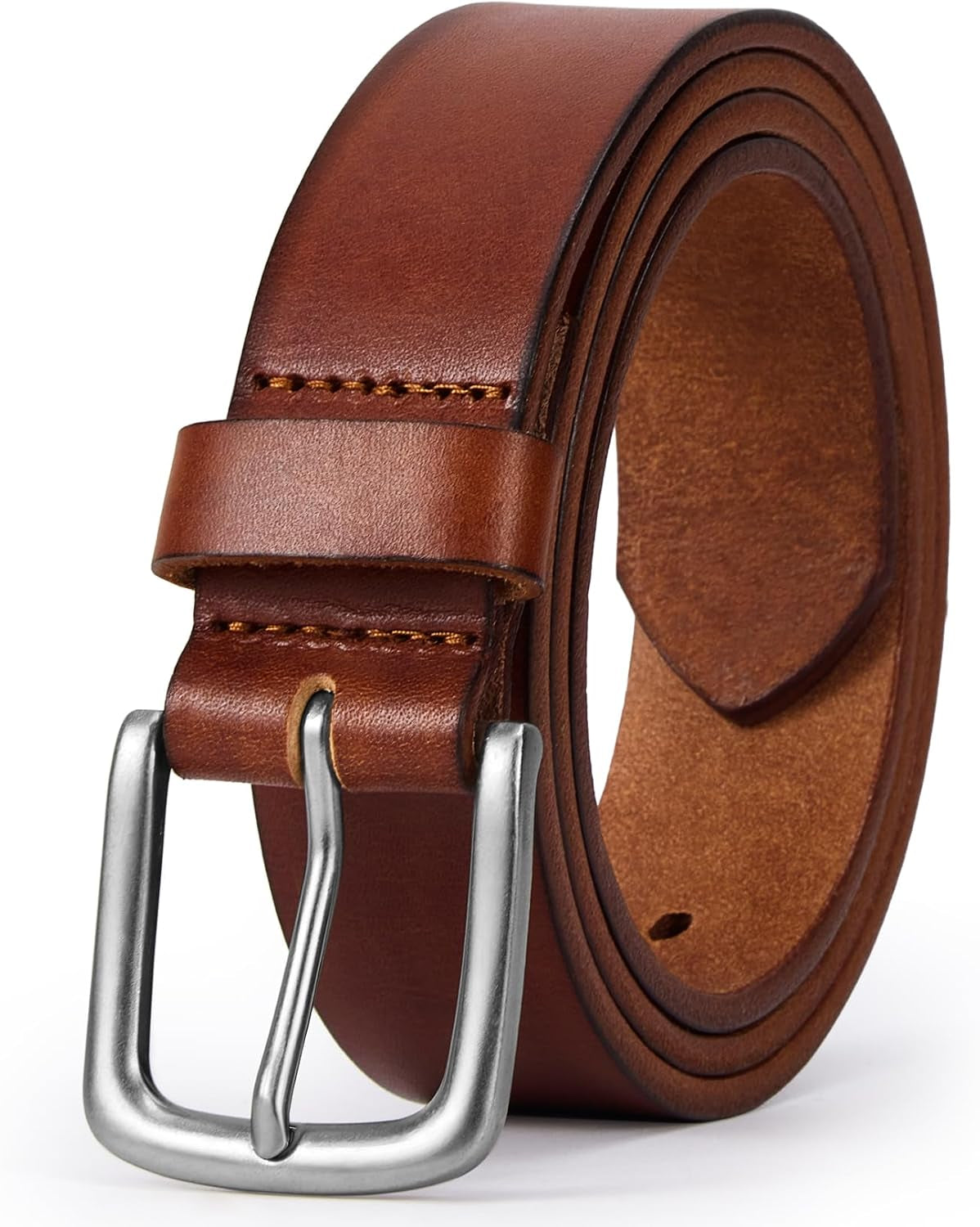 VATAN Men's Handmade Full-Grain Leather Belt – 35mm in A-Tan