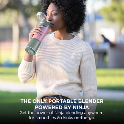 Ninja Blast Portable Blender, 530ml, Leakproof Lid & Sip Spout, Powerful Cordless Mini Blender, Rechargeable, Portable Smoothies, Protein Shakes, Blends Ice & Frozen Fruit, Forest Green, BC151UKEM