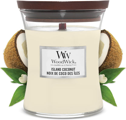 WoodWick Medium Hourglass Scented Candle | White Tea & Jasmine | with Crackling Wick | Burn Time: Up to 60 Hours | Gifts for Women