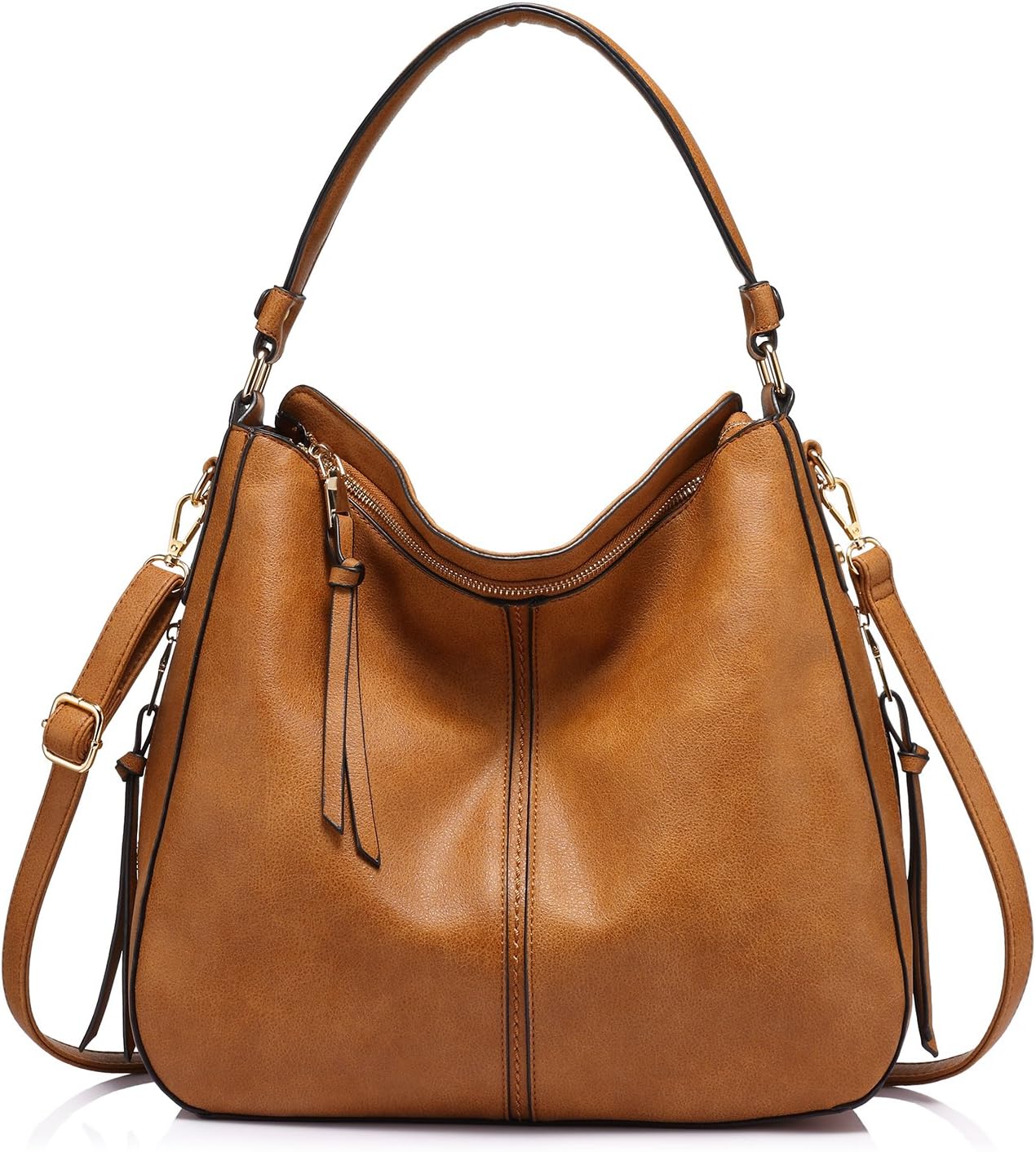 Realer Women's Faux Leather Hobo Crossbody Bag in Large-15.2 Inch