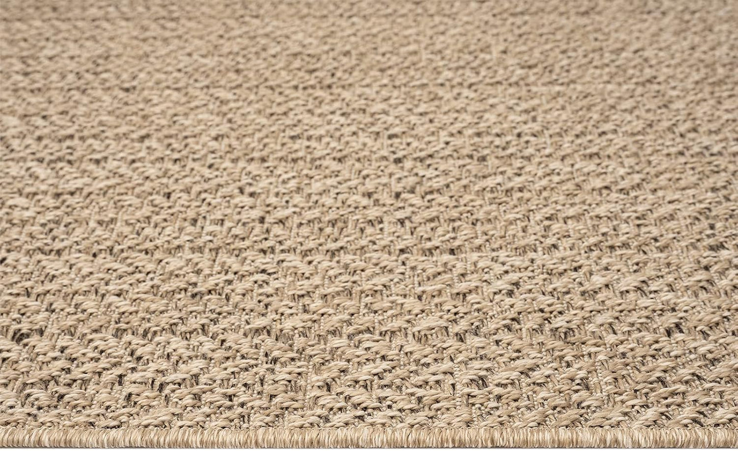 the carpet Kansas - robust indoor and outdoor carpet in natural jute look, weatherproof, suitable for patio and garden, approx. 120 x 170 cm