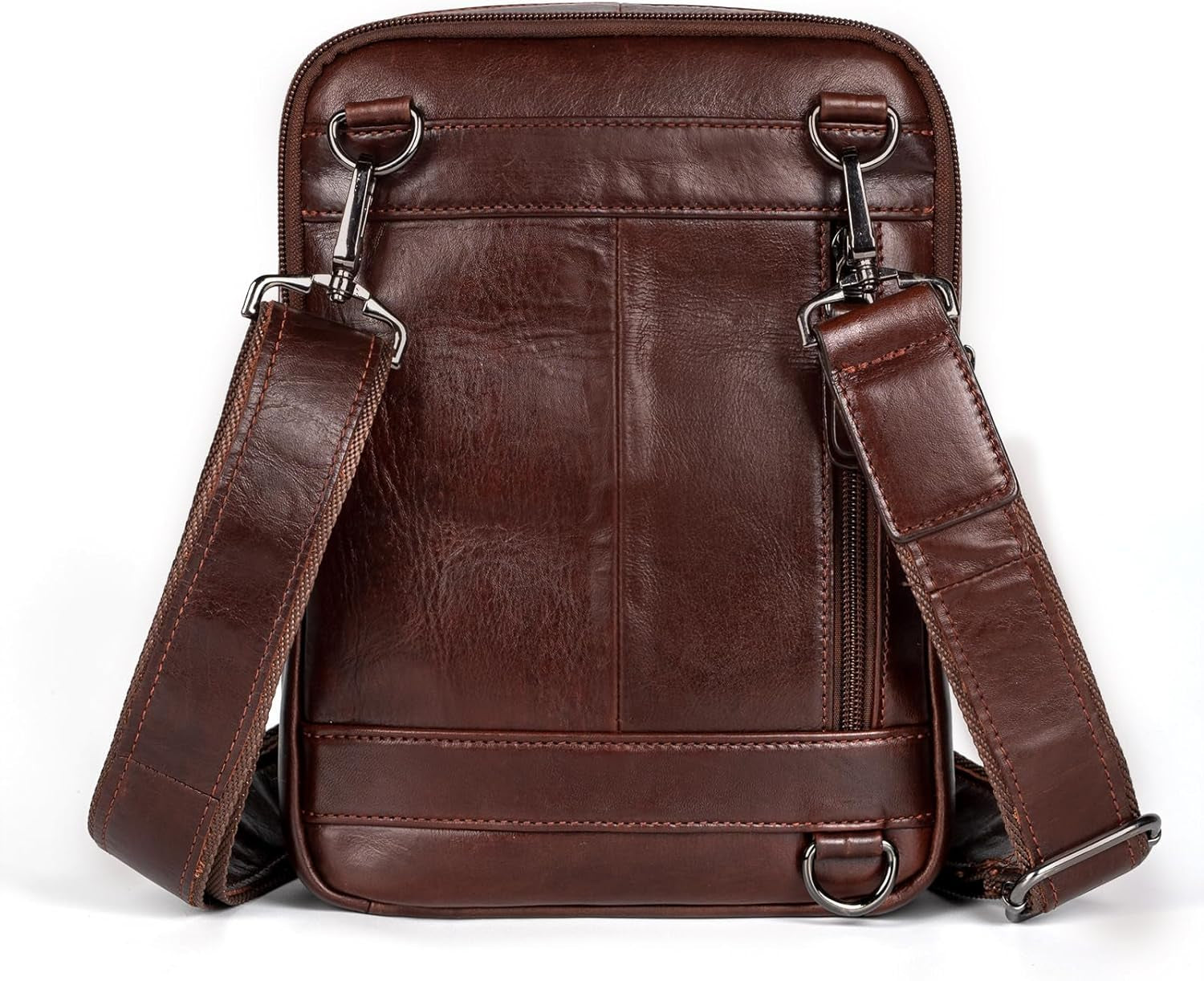 Ariscobull Men's Genuine Leather Messenger Sling Bag