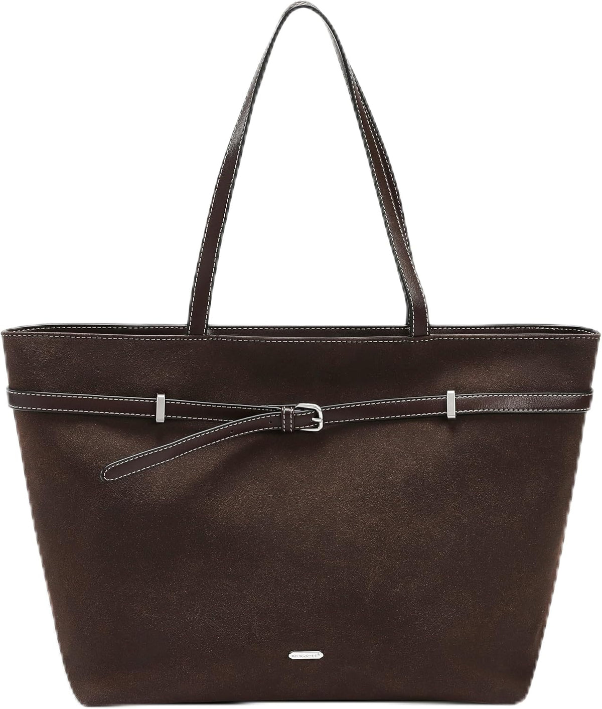 David Jones Large Suede Tote Bag – A4 & 13-Inch Laptop