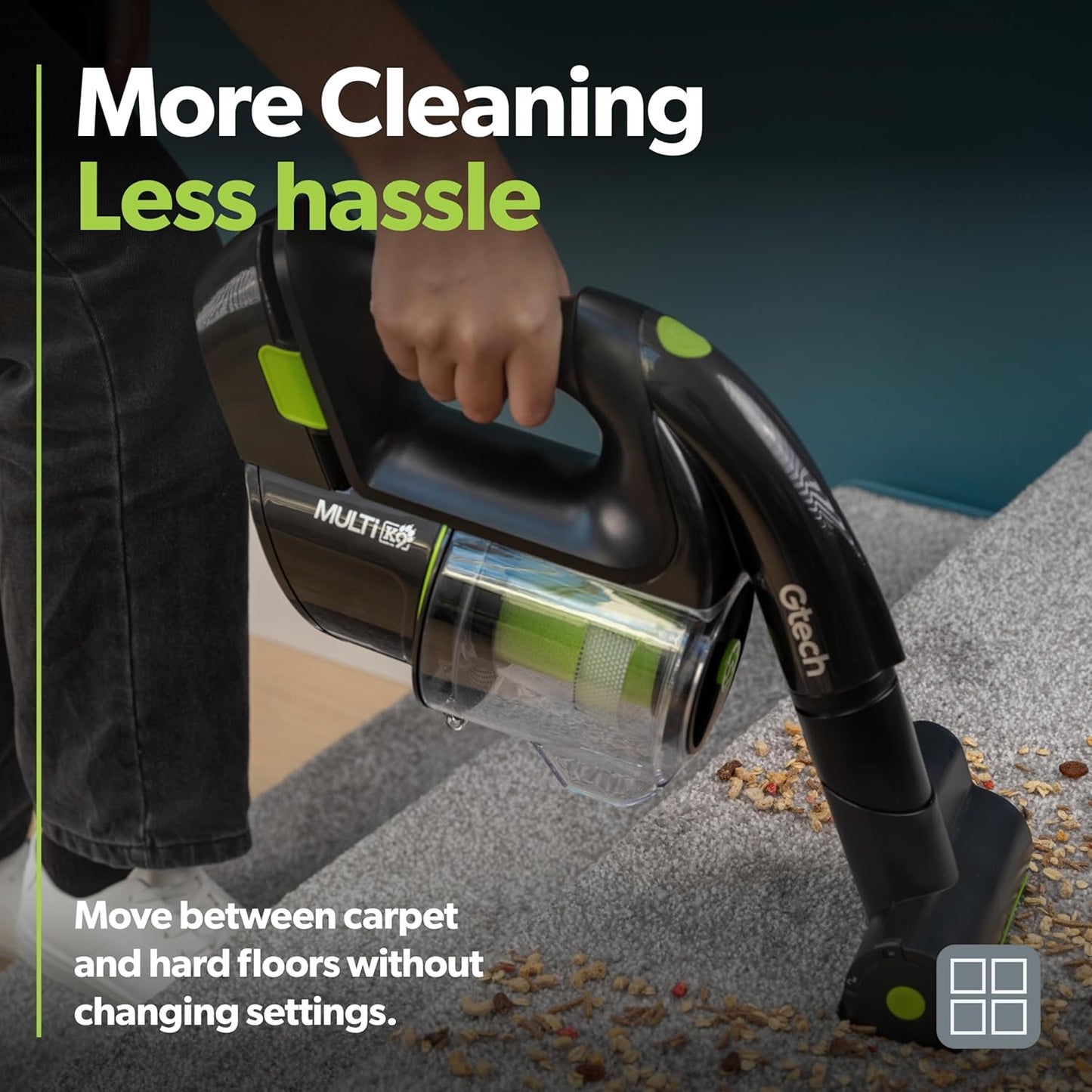 Gtech Multi MK2 K9 | Cordless Handheld Vacuum Cleaner | Reinforced with Aluminium | 22V Li-ion Battery | Powered Brush Bar