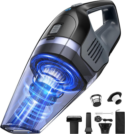 Handheld Vacuum Cleaner, Powerful Suction Portable Lightweight Hand Held Vacum Cordless with 25-30Mins Long Runtime Rechargeable Battery Quick Charge for Home Car Carpet Stairs Pet Hair Cleaning