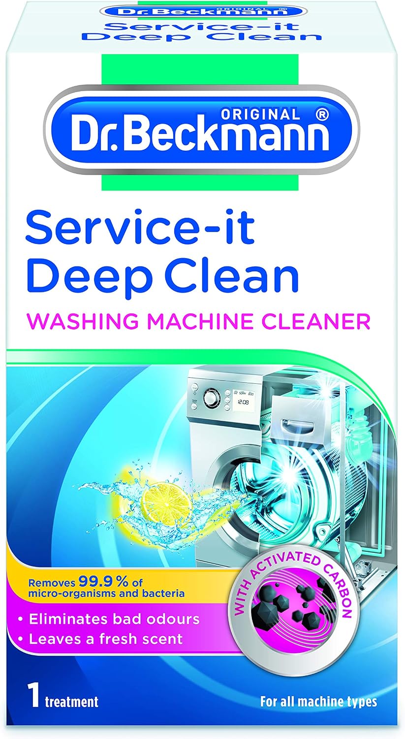 Dr. Beckmann Service-it Deep Clean Washing Machine Cleaner | Removes 99,99 % of bacteria and fungi and viruses | eliminates bad odours | 250 g