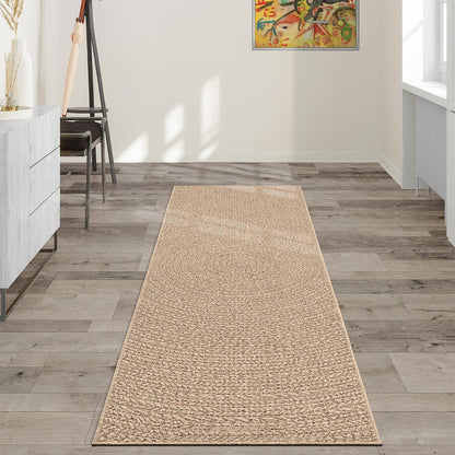 the carpet Kansas - robust indoor and outdoor carpet in natural jute look, weatherproof, suitable for patio and garden, approx. 120 x 170 cm