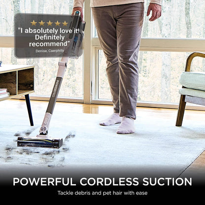 Shark PowerPro Pet Cordless Stick Vacuum Cleaner, Lightweight, Floor Detect Technology, Anti-Hair Wrap Technology, Anti-Allergen Complete Seal, Flexible, Handheld mode, Java Metallic, IZ380UKT