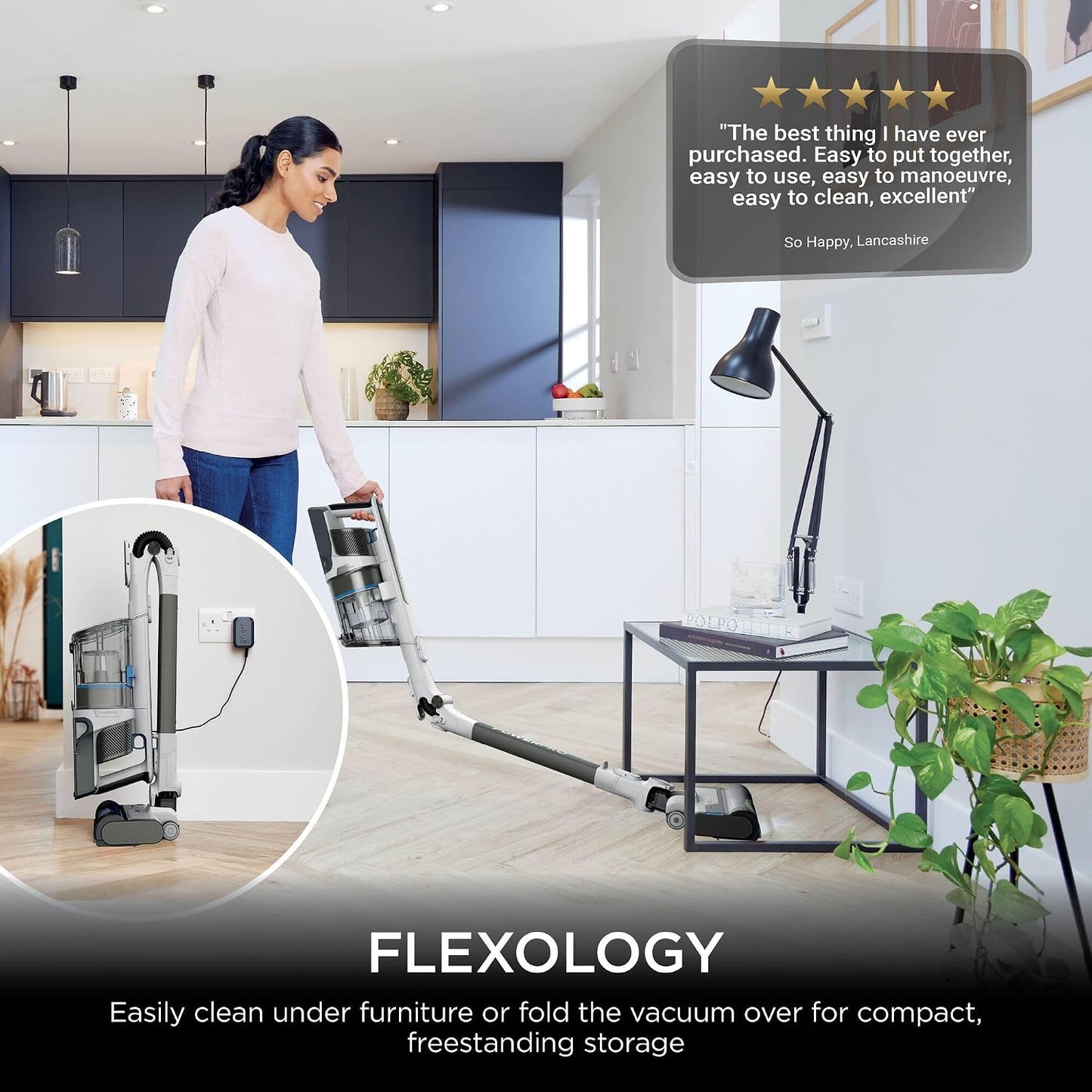 Shark PowerPro Pet Cordless Stick Vacuum Cleaner, Lightweight, Floor Detect Technology, Anti-Hair Wrap Technology, Anti-Allergen Complete Seal, Flexible, Handheld mode, Java Metallic, IZ380UKT
