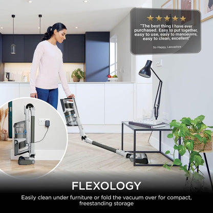 Shark PowerPro Pet Cordless Stick Vacuum Cleaner, Lightweight, Floor Detect Technology, Anti-Hair Wrap Technology, Anti-Allergen Complete Seal, Flexible, Handheld mode, Java Metallic, IZ380UKT