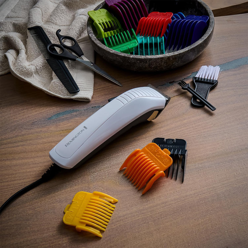 Remington ColourCut Hair Clippers Kit – 9 Guide Combs