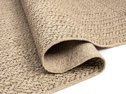 the carpet Kansas - robust indoor and outdoor carpet in natural jute look, weatherproof, suitable for patio and garden, approx. 120 x 170 cm
