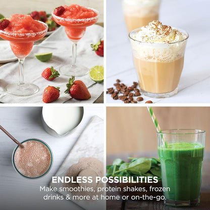 Ninja Blast Portable Blender, 530ml, Leakproof Lid & Sip Spout, Powerful Cordless Mini Blender, Rechargeable, Portable Smoothies, Protein Shakes, Blends Ice & Frozen Fruit, Forest Green, BC151UKEM