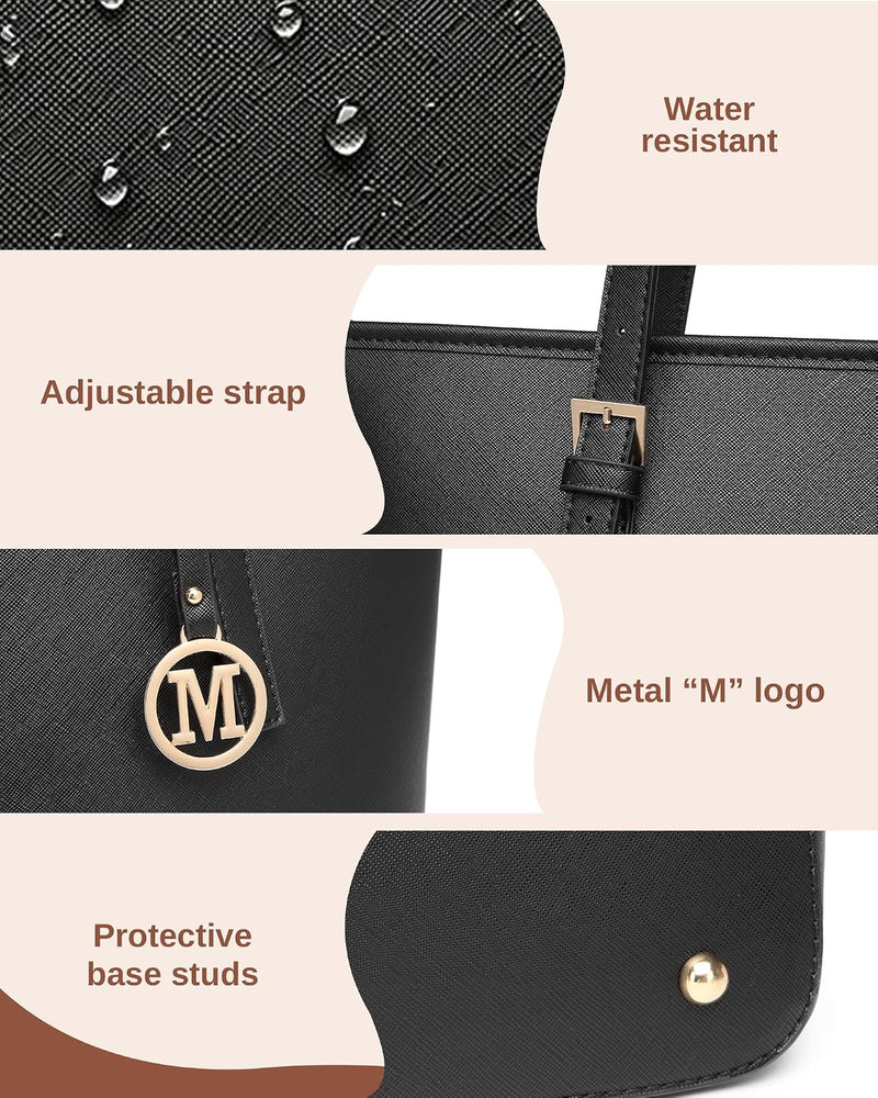 Miss Lulu Women's Waterproof Laptop Tote Bag