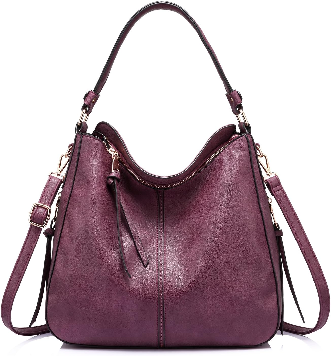 Realer Women's Faux Leather Hobo Crossbody Bag in Large-15.2 Inch