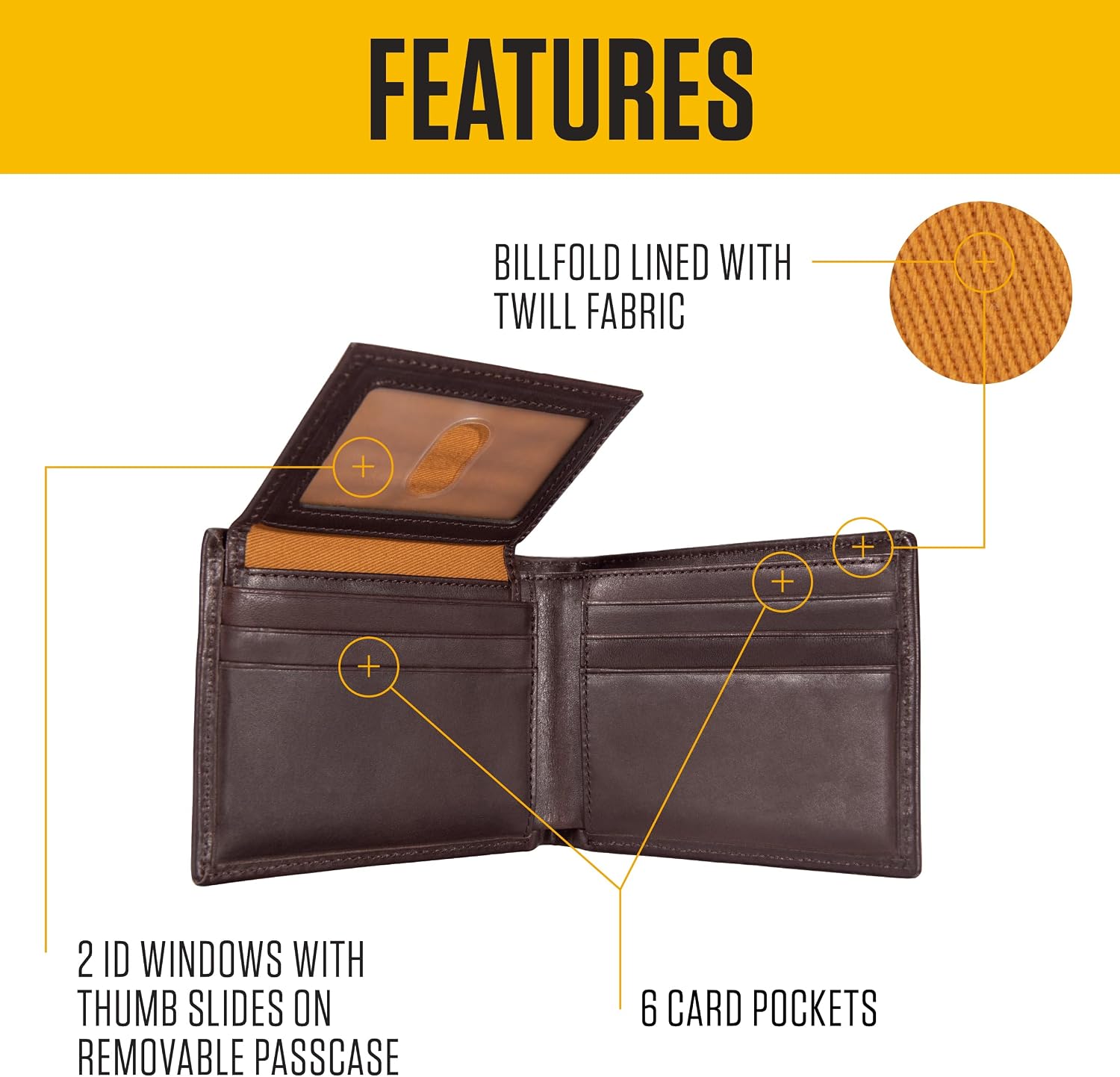 Men’S Oil Tan Leather Wallet, Front Pocket, Passcase & Trifold Designs, Long-Lasting Construction, Gifts for Men