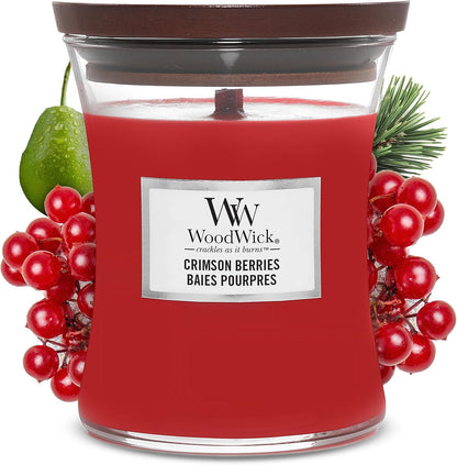 WoodWick Medium Hourglass Scented Candle | White Tea & Jasmine | with Crackling Wick | Burn Time: Up to 60 Hours | Gifts for Women
