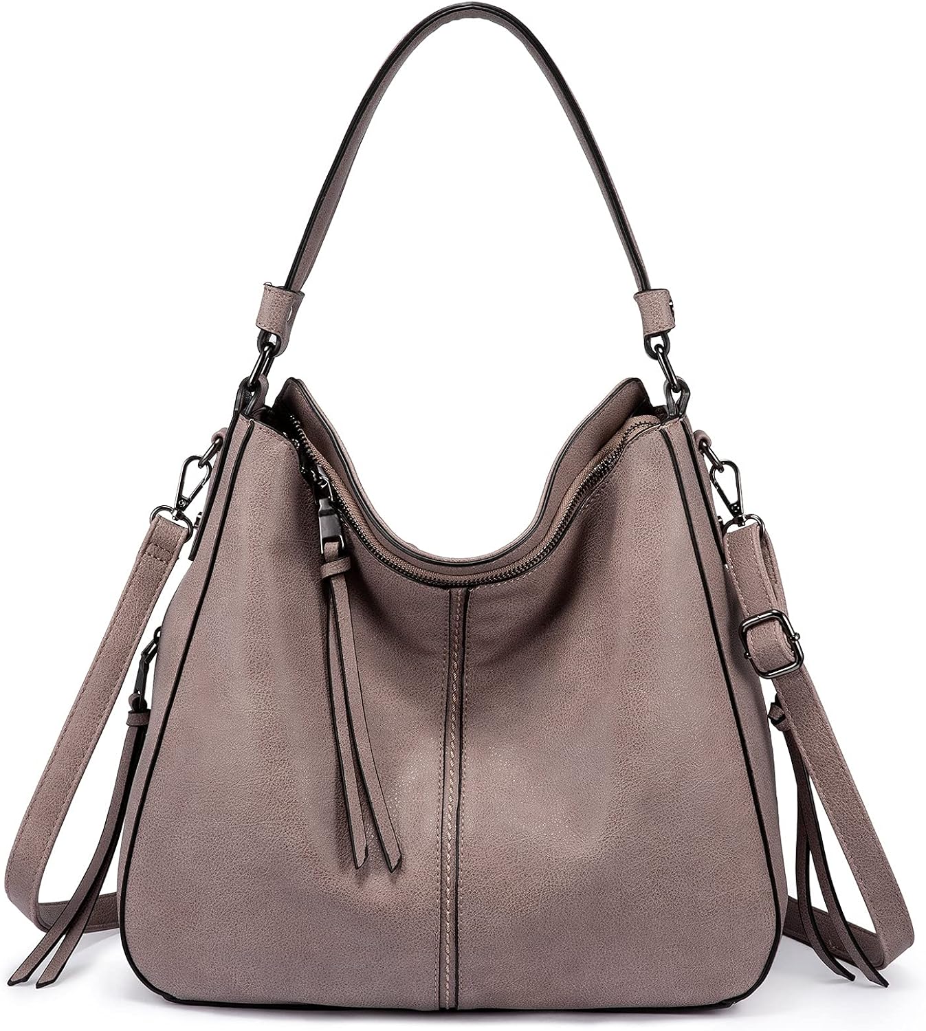 Realer Women's Faux Leather Hobo Crossbody Bag in Large-15.2 Inch