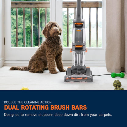 Vax Dual Power Carpet Cleaner Machine, Upright Portable Carpet and Rug Shampooer Washer, Included Solution, Easy to Carry, Orange, 800W, 5.8kg W86-DP-B