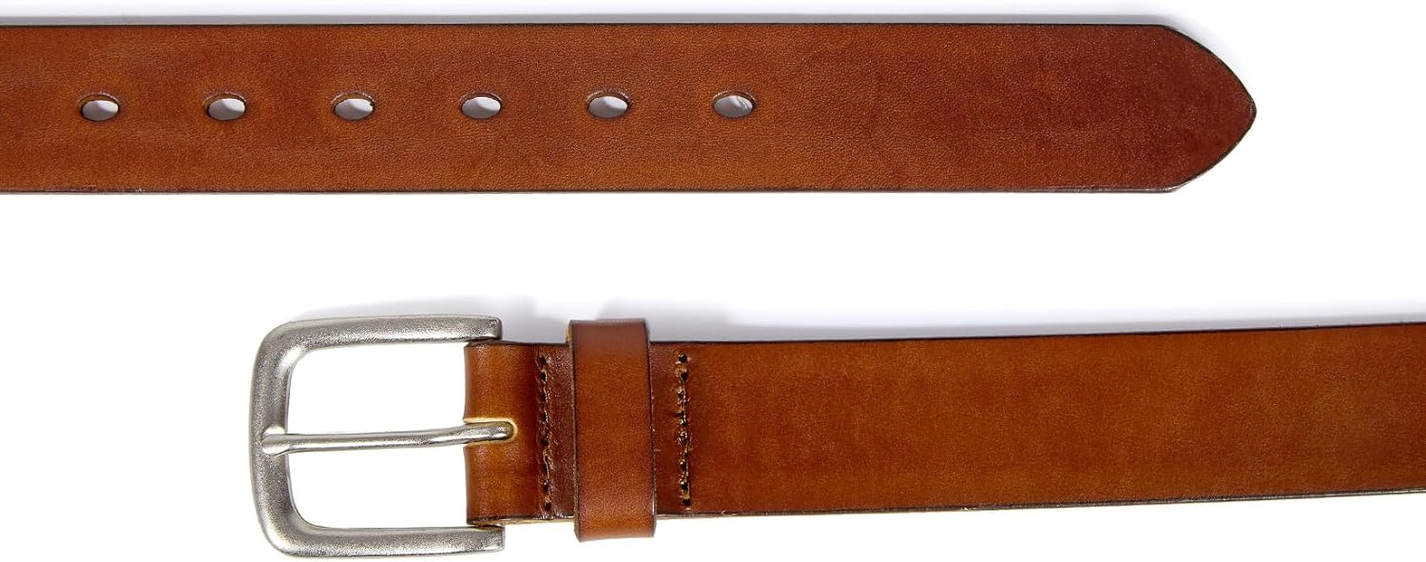 VATAN Men's Handmade Full-Grain Leather Belt – 35mm in B-Dark Brown (Double Stitch)