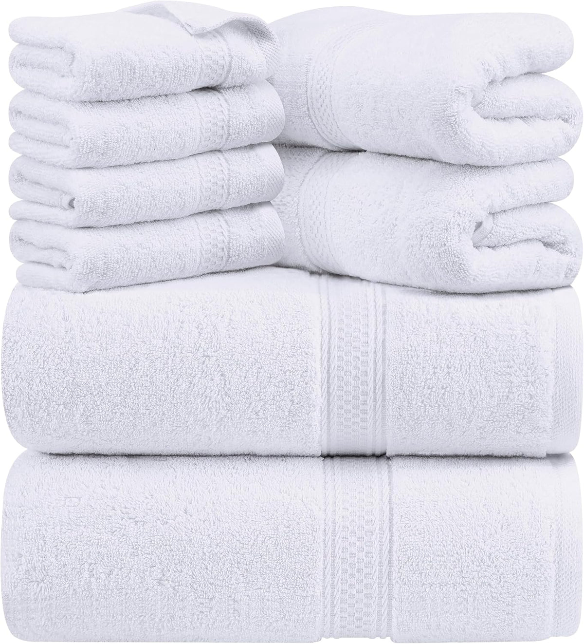 8-Piece 100% Cotton Towel Set
