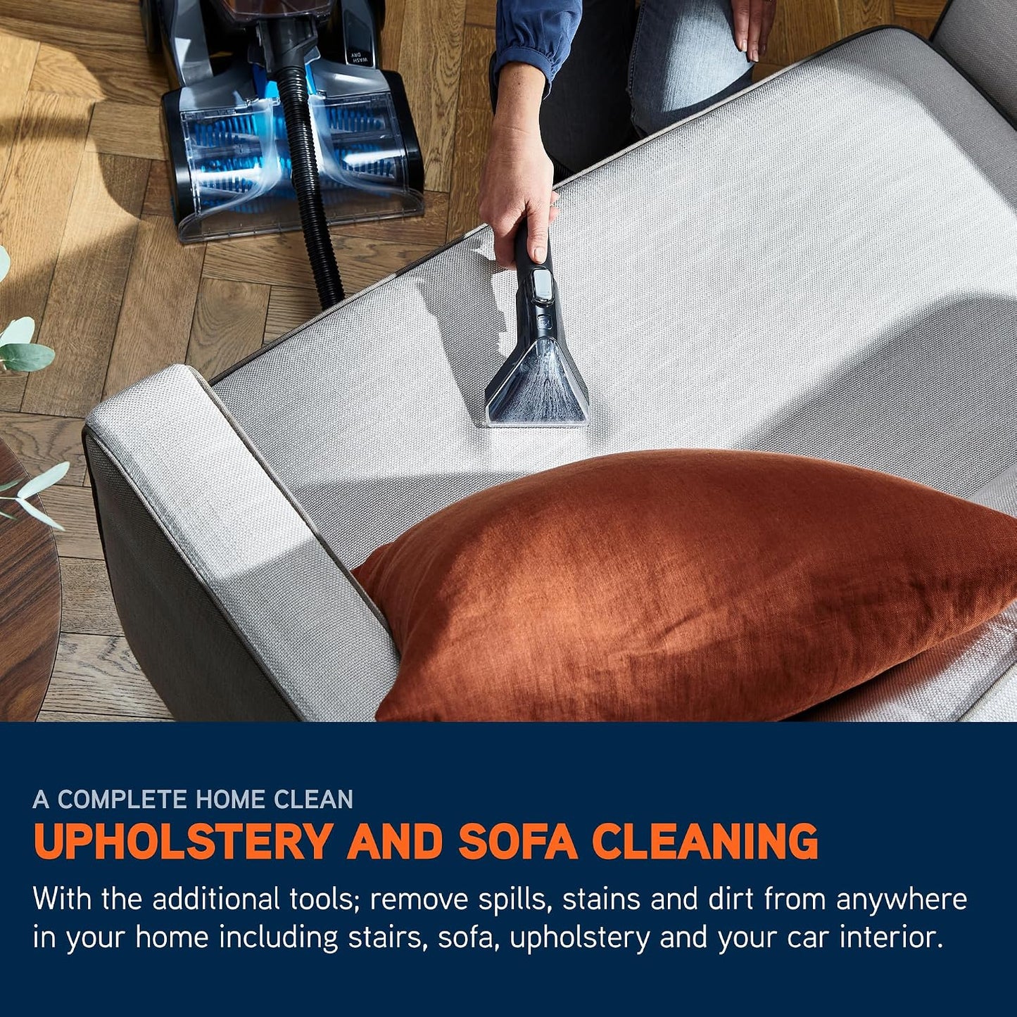 Vax Platinum SmartWash Carpet Cleaner Machine, Rug, Upholstery, Car, Stair Upright Shampooer Washer, Handheld Spot Cleaning, SpinScrub and Wash Tools, Solution, 1200W, 8.5kg, CDCW-SWXS