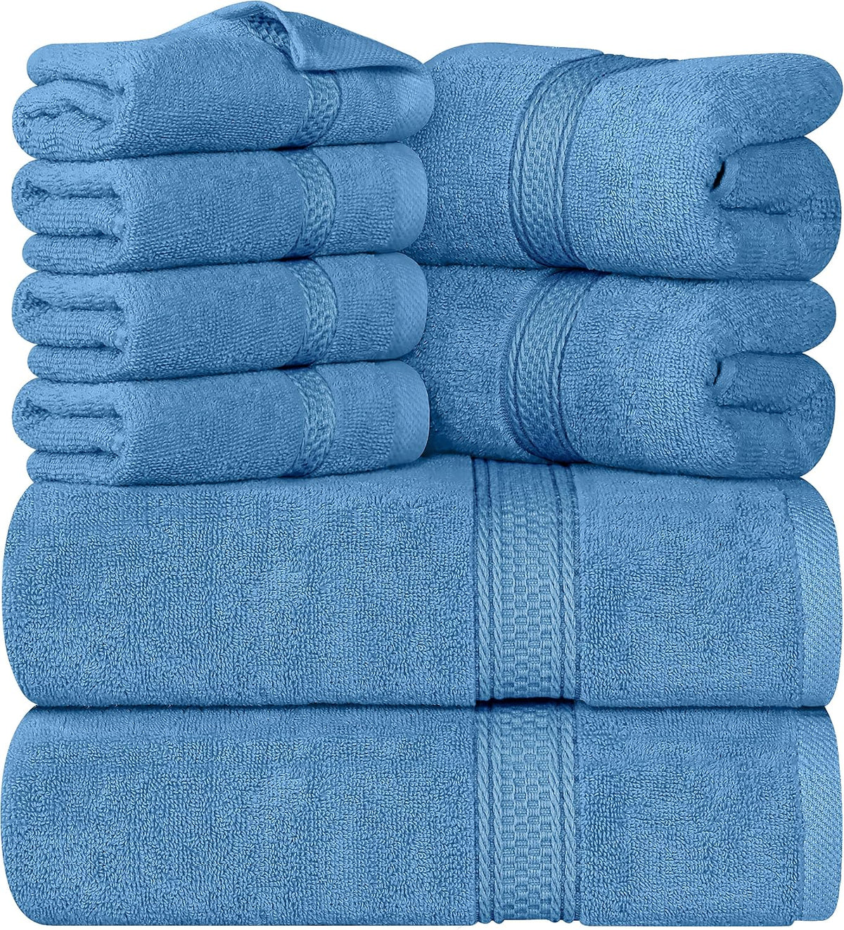 8-Piece 100% Cotton Towel Set