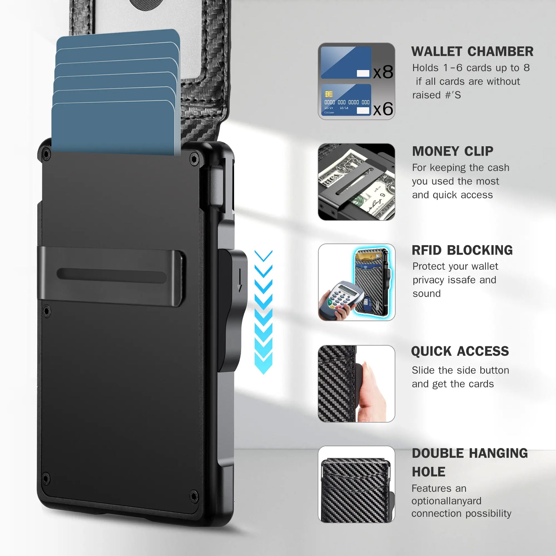 Umoven Wallet for Men - Minimalist Bifold Wallet with RFID Protection