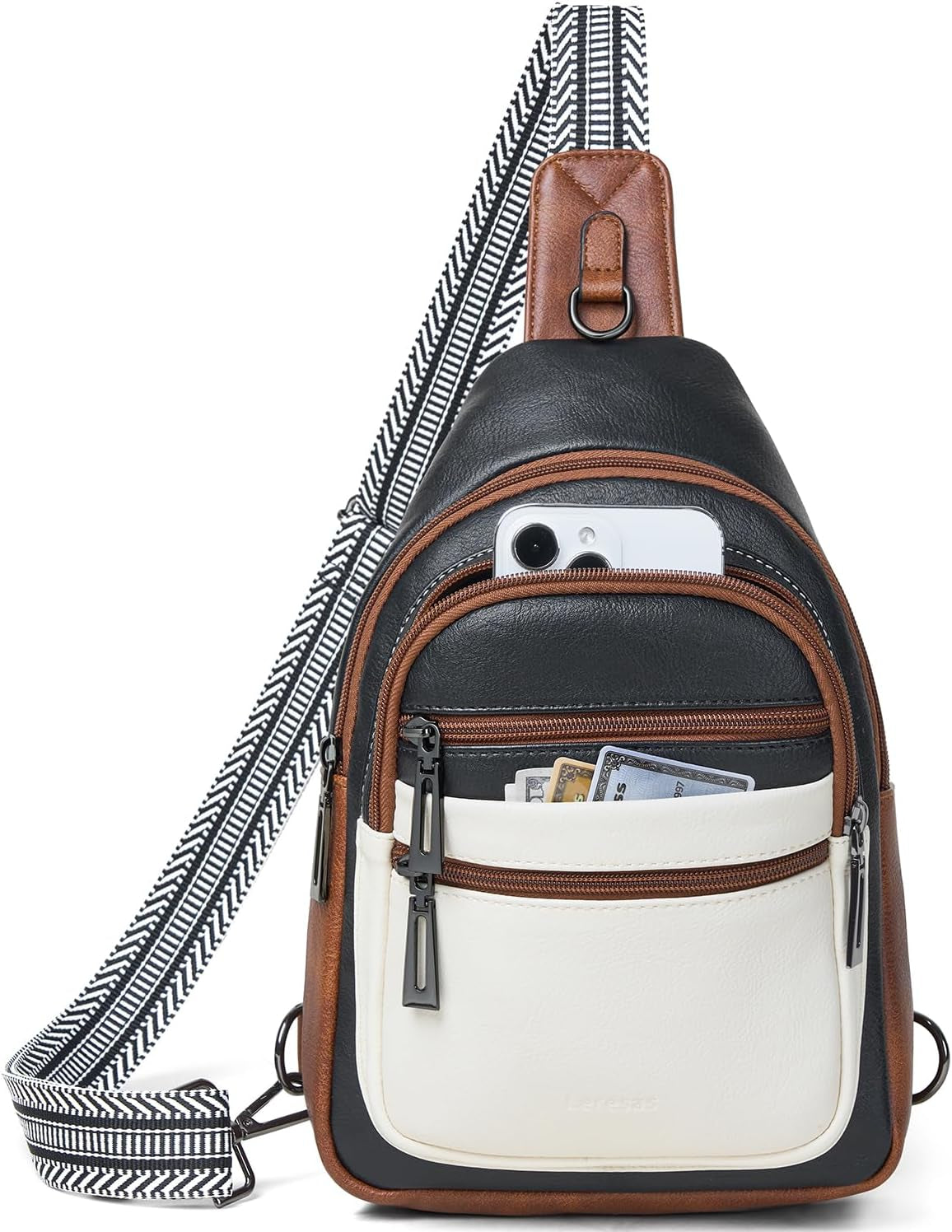Leresas Women's Vegan Leather Sling Crossbody Bag