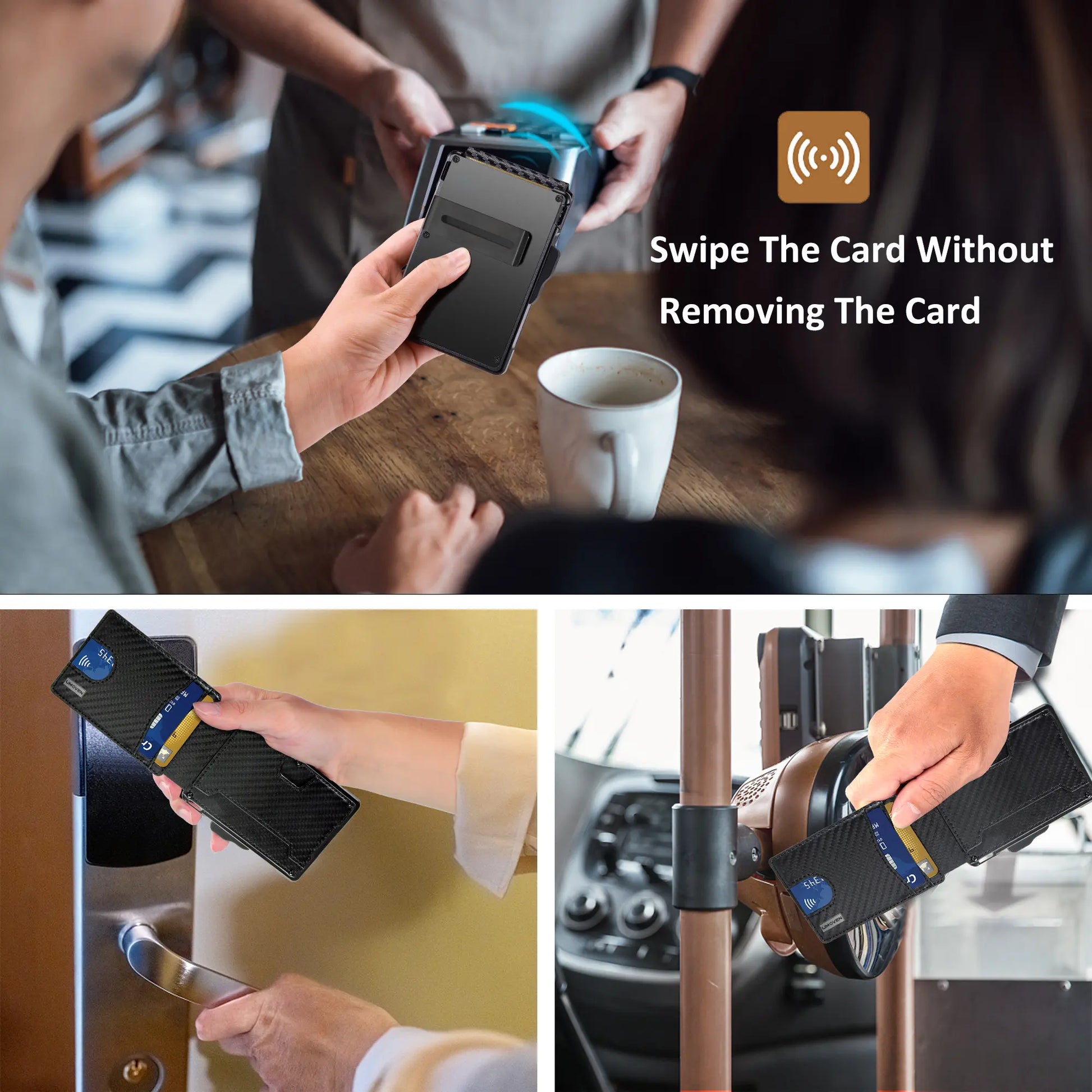 Umoven Wallet for Men - Minimalist Bifold Wallet with RFID Protection