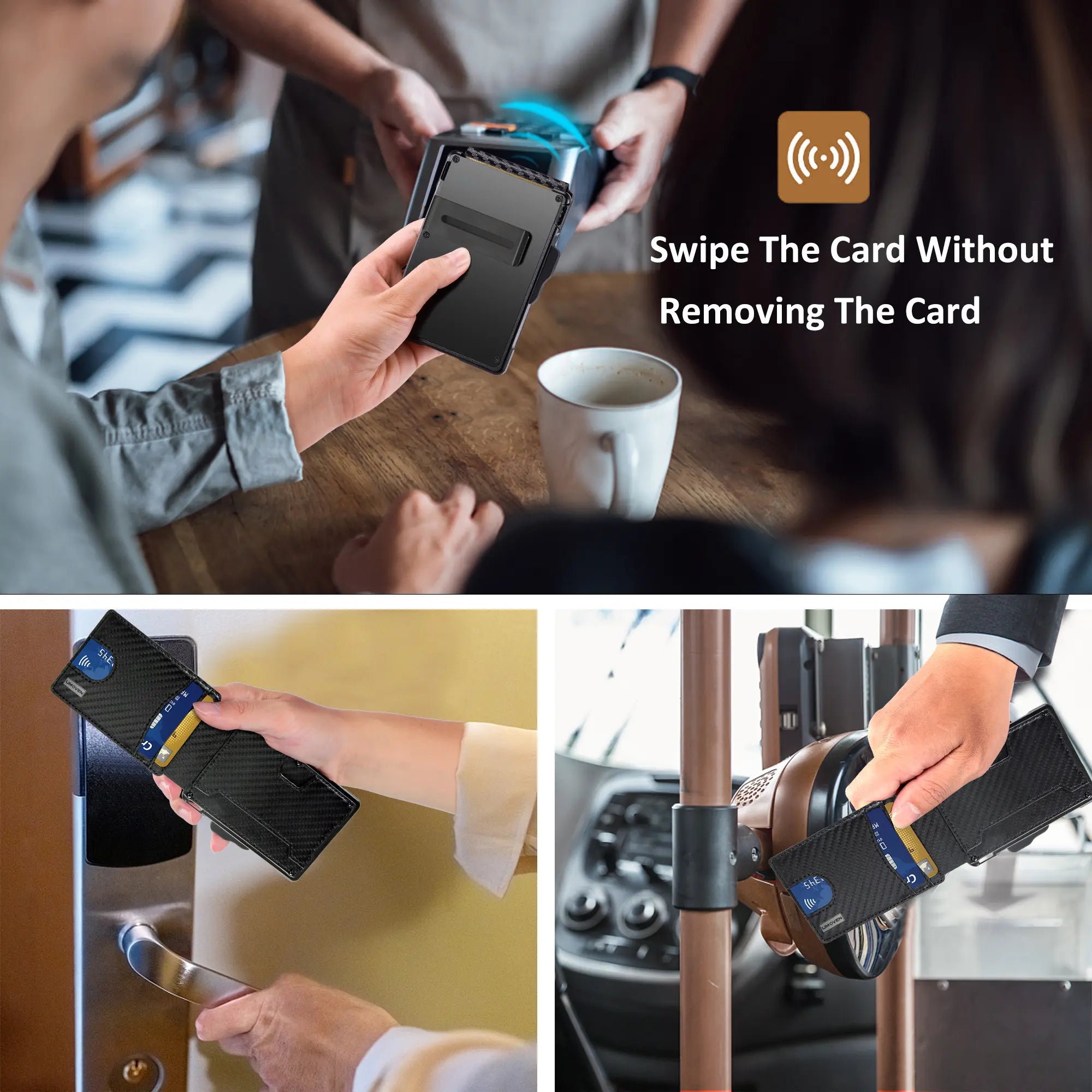 Umoven Wallet for Men - Minimalist Bifold Wallet with RFID Protection