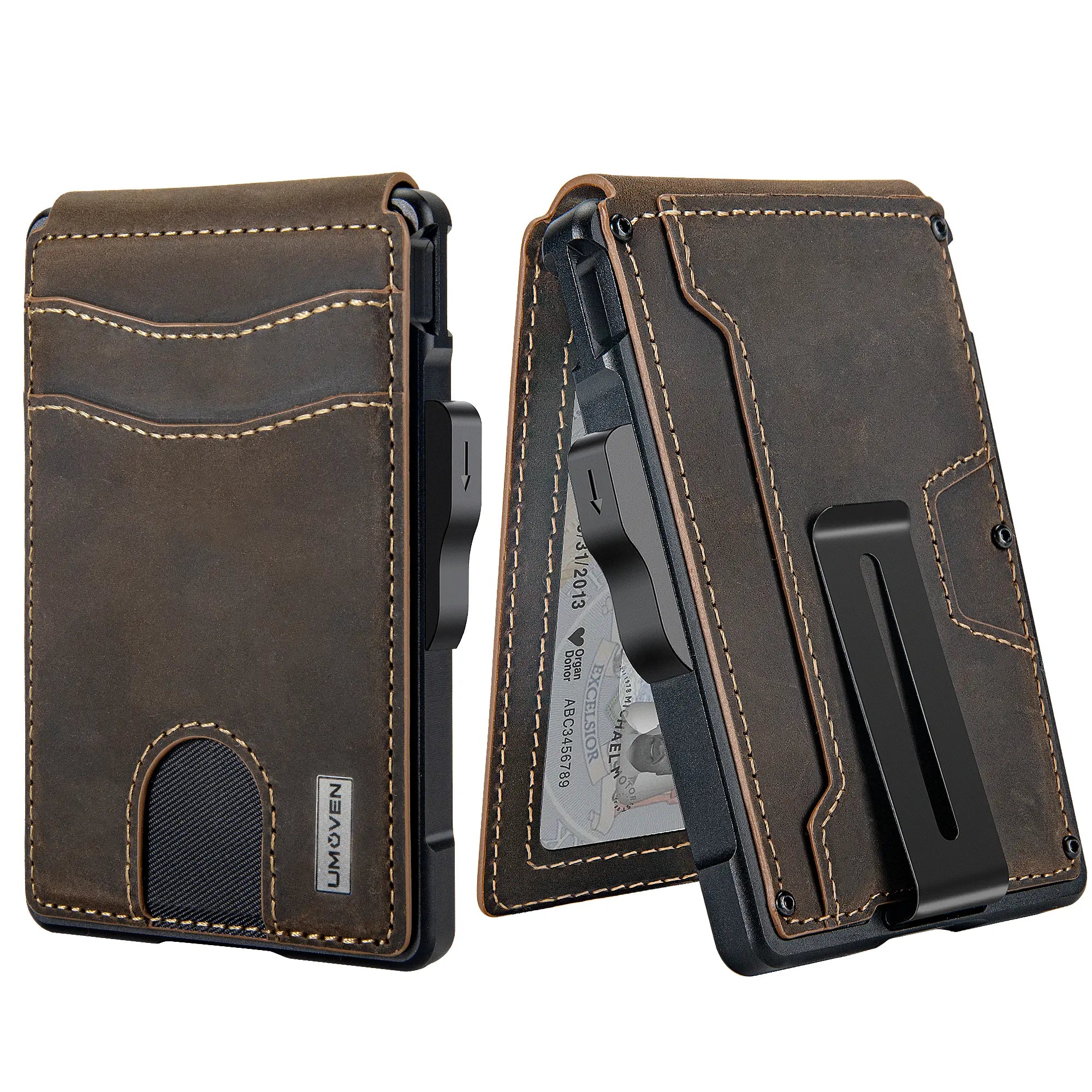 Umoven Wallet for Men - Minimalist Bifold Wallet with RFID Protection