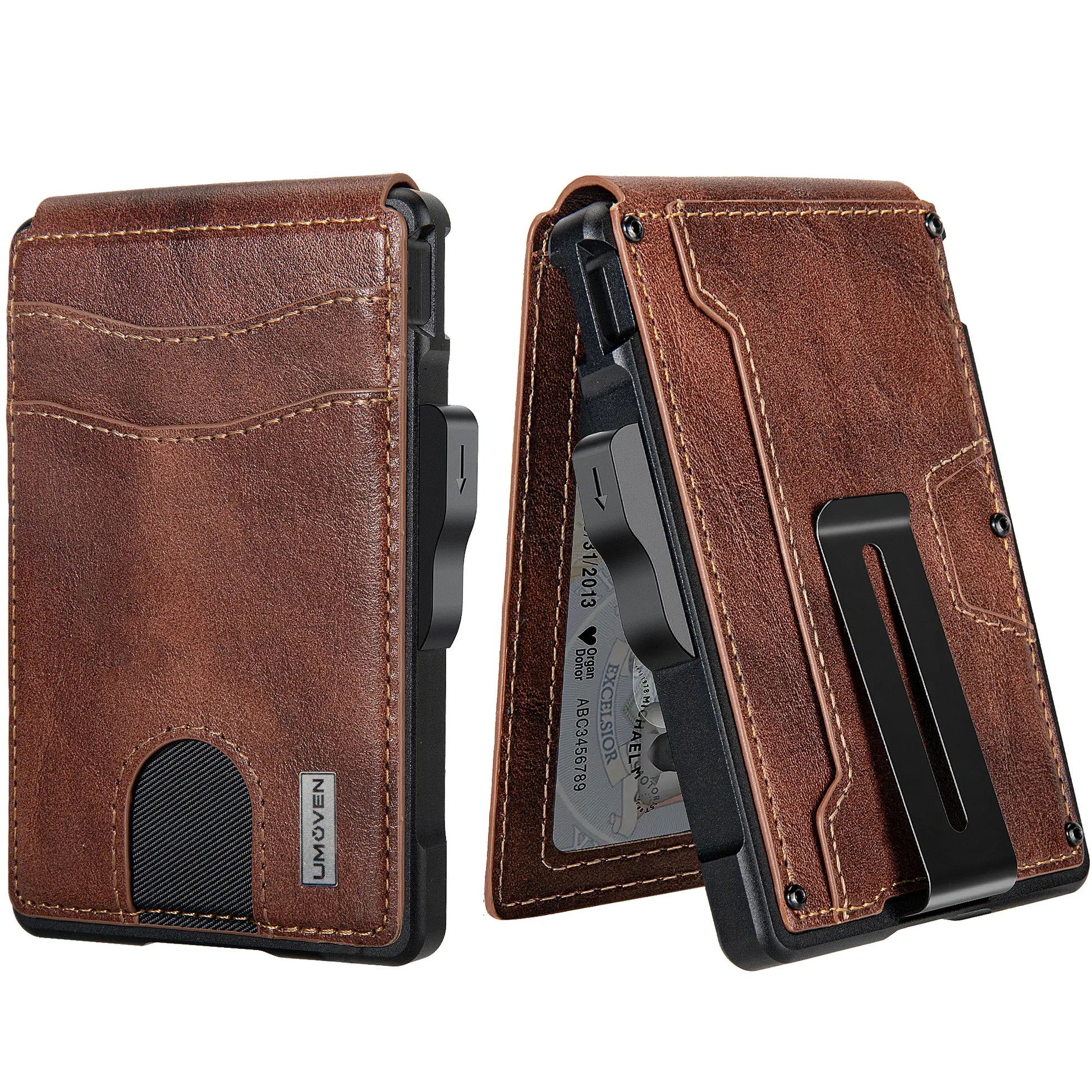 Umoven Wallet for Men - Minimalist Bifold Wallet with RFID Protection