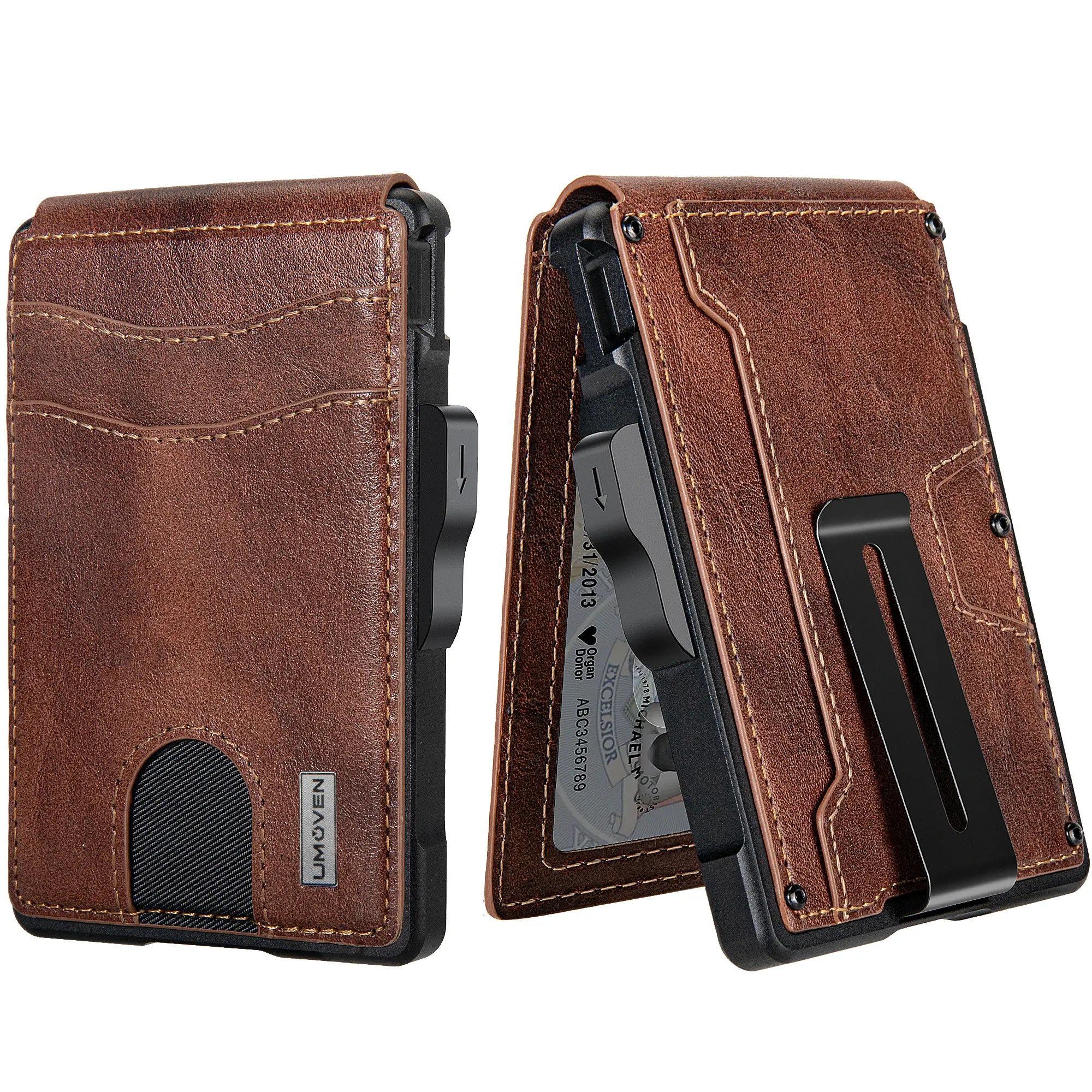 Umoven Wallet for Men - Minimalist Bifold Wallet with RFID Protection
